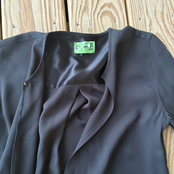Rag & Bone cross over blouse Black silk - Picture 7 of 9